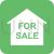 For Sale House Flat Round Corner Icon