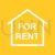 For Rent House Line Multicolor B/G Icon