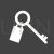 House Keys Glyph Inverted Icon