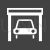 Car in Garage Glyph Inverted Icon