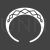 Hair Band Glyph Inverted Icon