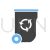 Recycle Bin Blue Black Icon - IconBunny