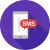 SMS Notification Flat Shadowed Icon