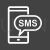 SMS Notification Line Inverted Icon