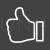 Thumbs Up Line Inverted Icon