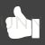 Thumbs Up Glyph Inverted Icon