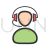 Call Center Agent Line Filled Icon