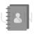 Contacts Book Greyscale Icon