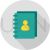 Contacts Book Flat Shadowed Icon