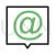 Email II Line Green Black Icon