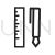 Stationery Items Line Icon