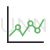 Statistical Graph Line Green Black Icon