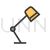 Office Lamp Line Filled Icon