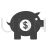 Piggy Bank Glyph Icon