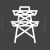 Electricity Tower Glyph Inverted Icon - IconBunny