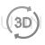 3D Rotation Greyscale Icon