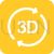 3D Rotation Flat Round Corner Icon