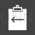 Assignment Return I Glyph Inverted Icon