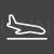 Flight Land Line Inverted Icon