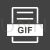 GIF Glyph Inverted Icon