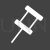 Office Pin Glyph Inverted Icon