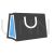 Hand Carry Bag Blue Black Icon
