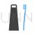 Toothbrush and Toothpaste Blue Black Icon