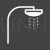 Shower Glyph Inverted Icon