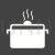 Hot Food Glyph Inverted Icon