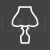 Table Lamp Line Inverted Icon