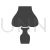 Table Lamp Glyph Icon