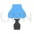 Table Lamp Blue Black Icon