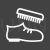 Shoe Polishing Line Inverted Icon