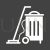 Vaccum Cleaner Glyph Inverted Icon