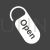 Open Tag Glyph Inverted Icon
