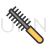 Curly Hair Comb Line Filled Icon
