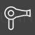 Hair Dryer I Line Inverted Icon