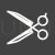 Scissors II Glyph Inverted Icon