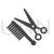 Comb and Scissor Glyph Icon