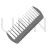 Thick Comb Greyscale Icon