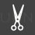 Scissors III Glyph Inverted Icon