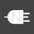 Plug II Glyph Inverted Icon - IconBunny