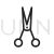 Open Scissors Line Icon