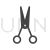 Open Scissors Glyph Icon