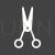 Open Scissors Glyph Inverted Icon
