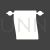 Towel Glyph Inverted Icon