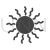 Sun II Glyph Icon - IconBunny