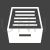 Files Drawer Glyph Inverted Icon
