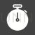 Stopwatch Glyph Inverted Icon
