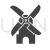 Windmill II Glyph Icon - IconBunny
